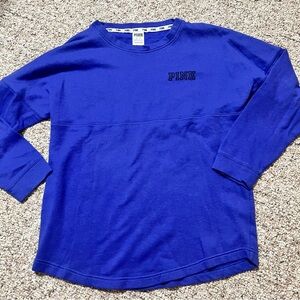 PINK Victoria's Secret Royal Blue Long Sleeve Sweatshirt